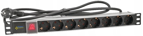 Picture of RALZ/F Pulsar Listwa zasilajca 230V AC, 8 gniazd, RACK
