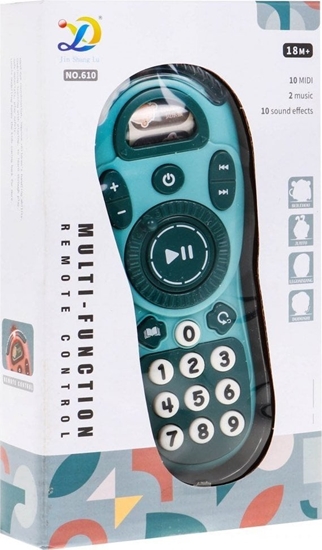 Изображение Ramiz Interaktywny pilot telewizyjny dla dzieci Niebieski + funkcje dwikowe Melodie Odgosy + wiateko LED