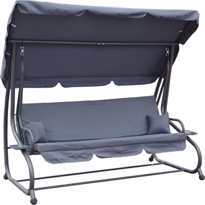 Изображение Ramiz Leanka HUTAWKA OGRODOWA 3-4 osobowa regulowany daszek popielaty RAMIZ