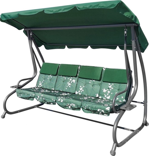 Picture of Ramiz Ogromna Hutawka Ogrodowa Siedzisko Plecionka 2x1 Zielona Motyle