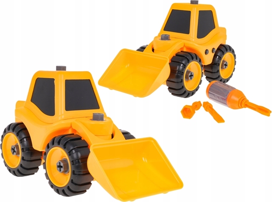 Изображение Ramiz Spychacz do Skrcania dla dzieci 3+ Pojazd budowlany + rubokrt + 3 Wymienne Bity