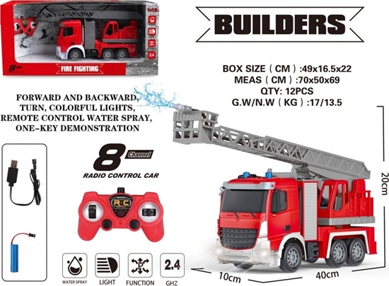 Изображение Ramiz Zdalnie sterowany wóz stray poarnej 1:12 dla dzieci 3+ W straacki + interaktywne funkcje