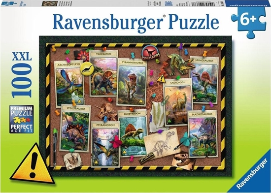 Изображение Ravensburger Puzzle 100 elementów - Kolekcja dinozaurów