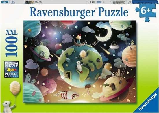 Picture of Ravensburger Puzzle 100 elementów XXL Kosmiczny plac zabaw