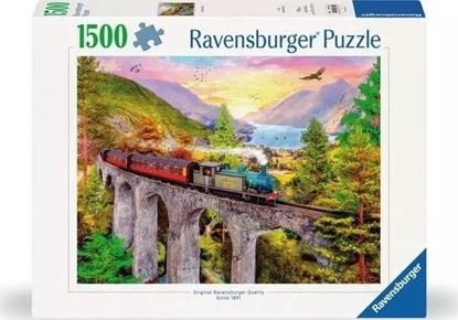 Attēls no Ravensburger Puzzle 1500 Jesienna przejadka pocigiem