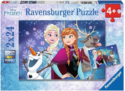 Изображение Ravensburger Puzzle 2x24 elementów Frozen - Zorza polarna