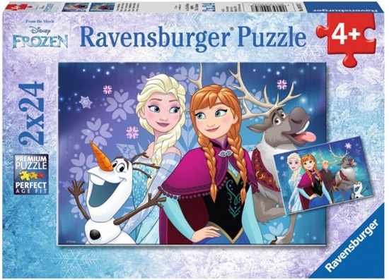 Изображение Ravensburger Puzzle 2x24 elementów Frozen - Zorza polarna