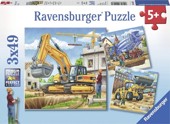 Изображение Ravensburger Puzzle 3x49  - Due maszyny budowlane