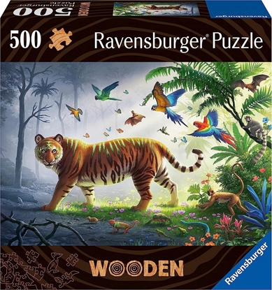 Attēls no Ravensburger Ravensburger Wooden Puzzle Tiger in the Jungle (505 pieces)