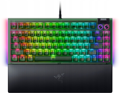 Picture of Razer BlackWidow V4 75% | Mechanical Gaming keyboard | Wired | US | Phantom Green Edition | Mechanical Switches (Tactile)