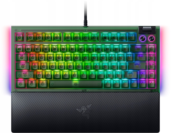 Picture of Razer BlackWidow V4 75% | Mechanical Gaming keyboard | Wired | US | Phantom Green Edition | Mechanical Switches (Tactile)