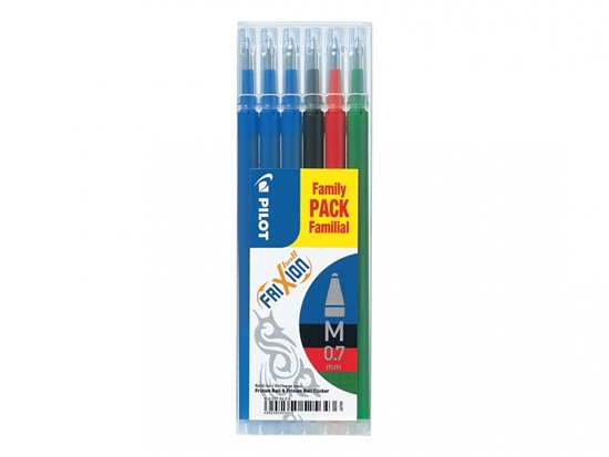 Picture of Refill Pilot FriXion Medium 0.7 mm - med 6 stk. ass. farver