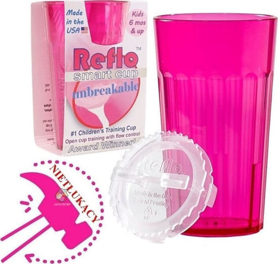 Изображение Reflo Reflo NOWY NIETUKCY kubek treningowy dla dzieci róowy (5905123560392) - 5905123560392