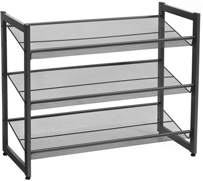 Picture of Rega na buty czarny metalowy industrialny 3 póki 7430,762,8 cm