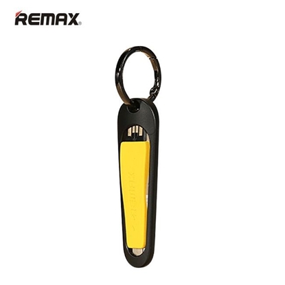 Изображение Remax Mini Atslēgu piekariņš Lightning uz USB Black Yellow