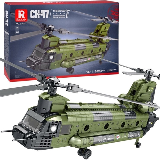 Изображение Reobrix Licencjonowane Klocki Helikopter CH-47 Chinook 1458 ele ZA5802 EDUKAMP