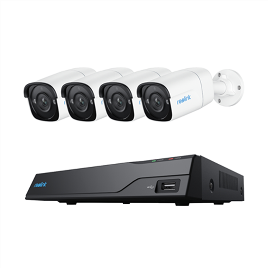 Picture of Reolink | Super HD Security Camera System | NVS8-5MB4 | Bullet | 5/4 MP | f=4.0mm fixed; F=2.0 | Power over Ethernet (PoE) | IP67 | H.265 | Micro SD, Max. 256GB