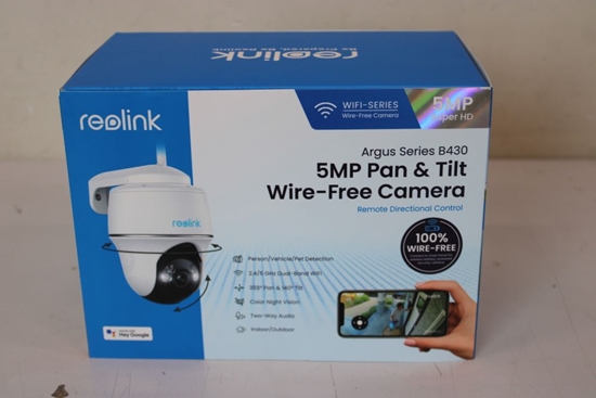 Изображение Reolink SALE OUT. Argus Series B430 Smart 5MP Pan & Tilt Wire-Free Camera, White | Smart Pan and Tilt Wire-Free Camera | Argus Series B430 | 24 month(s) | PTZ | 5 MP | Fixed | H.265 | Micro SD, Max. 128 GB | UNPACKED, SCRATCHED