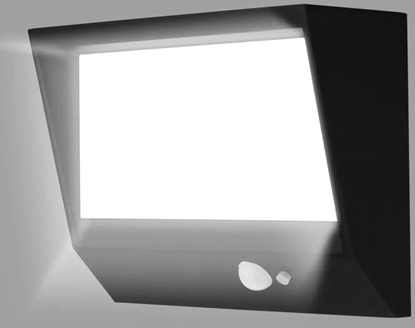 Attēls no REV LED Solar Wandl.Lumus 110lm Alu schw.m.Bewegungsm.2022001300