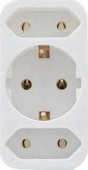 Picture of REV transition plug 2-fold + 1 Safety contact white