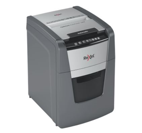 Picture of Rexel AutoFeed+ 100X automatic shredder, P-4, cuts confetti cut (4x28mm), 100 sheets, 34 litre bin