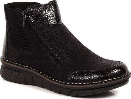 Picture of Rieker Komfortowe botki na suwaki ocieplane Rieker W RKR555, Rozmiar: 38