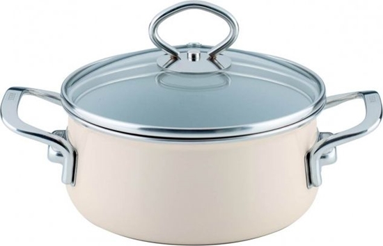 Picture of Riess Garnek Riess wysoki z pokryw 16cm Avorio