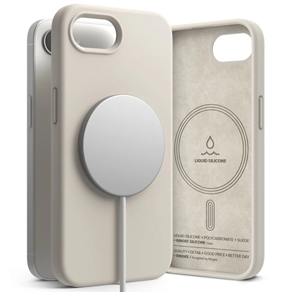 Attēls no Ringke Silicone Magsafe iPhone 16e Case - Beige