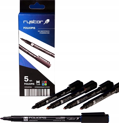 Изображение Rystor Foliopisy permanentne Rystor FM-10 1.0mm 4 kolory (5)