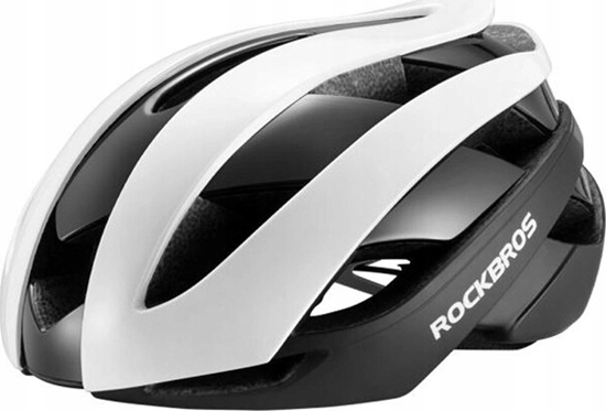 Изображение RockBros Kask rowerowy uniwersalny regulowany rozmiar L czarno-biay ROCKBROS