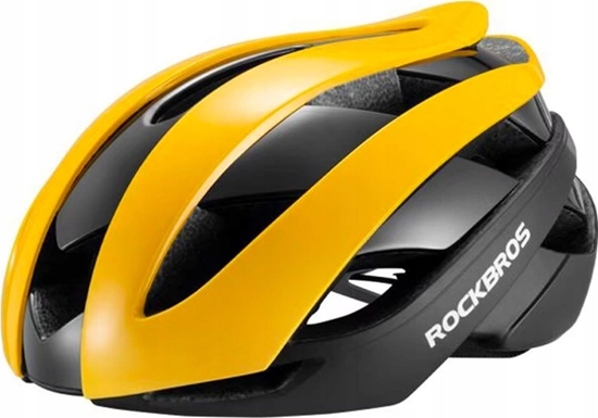 Picture of RockBros Kask rowerowy uniwersalny regulowany rozmiar M czarno-óty ROCKBROS