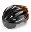 Picture of Kask rowerowy Rockbros z szybk, odpinane okulary z ochron UV, unisex - czarno-brzowy