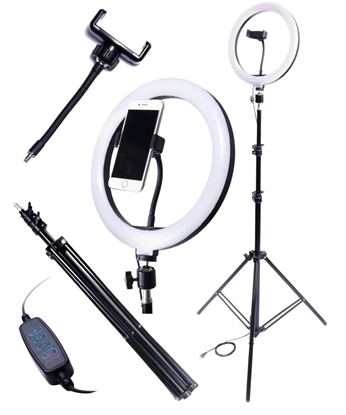 Attēls no RoGer RING LED Ring Lamp with Tripod