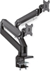 Picture of Roline Dual LCD Monitor Stand Pneumatic, Desk Clamp, Pivot, 5 Joints, , max. 15 kg, up to 35"