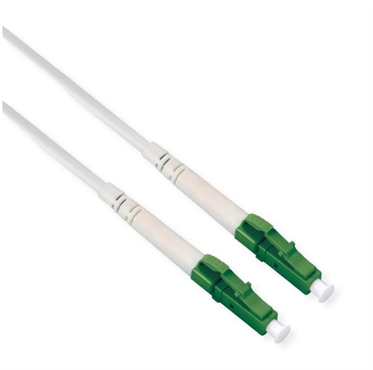 Attēls no Roline Fibre Optic Jumper Cable 9/125µm, OS2, LC/LC, APC, simplex, LSOH, armoured, white, 10 m