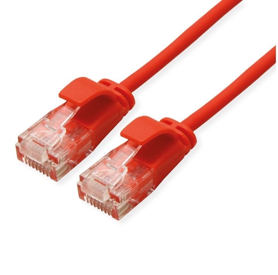 Picture of ROLINE GREEN UTP patchkabel Cat.6A (Class EA), LSOH, extra dun, czerwony, 5 m