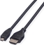 Attēls no Roline HDMI High Speed Cable + Ethernet, A - D, M/M, 2 m