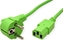 Attēls no Roline Power Cable, straight IEC Connector, green, 1.8 m