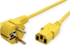 Изображение Roline Power Cable, straight IEC Connector, yellow, 1.8 m