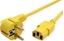 Attēls no Roline Power Cable, straight IEC Connector, yellow, 1.8 m