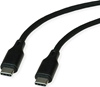 Picture of Roline USB 2.0 Cable, C–C, M/M, 60W, silicone, black, 1 m