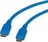 Изображение Roline USB 2.0 Cable, C–C, M/M, 60W, silicone, blue, 1 m