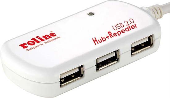 Picture of Roline USB 2.0 Hub, 4 Ports, with Repeater, 12 m