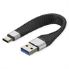 Picture of Roline USB 3.2 Gen 2 Silicone Cable, C-A, M/M, black, 11 cm