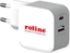 Picture of Roline USB Wall Charger Euro Plug, 2 Ports, 1x QC3.0 A + 1x C (PD), 38W