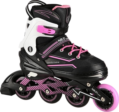 Picture of Rolki Nils Extreme NA1169A z wymienn poz regulowane czarno-róowe r. 39-42