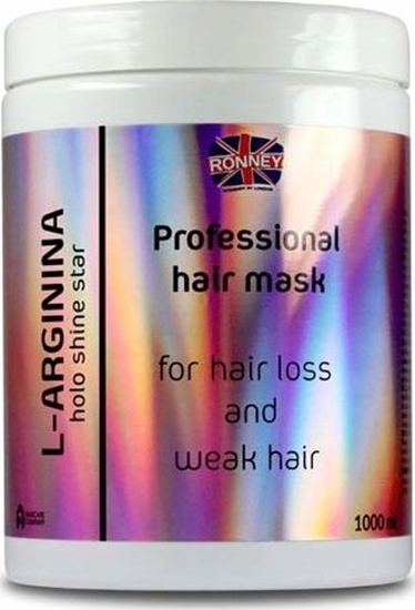 Изображение RONNEY_L-Arganina Holo Shine Star Professional Hair Mask For Hair Loss And Weak Hair maska przeciw wypadaniu wosów 1000ml