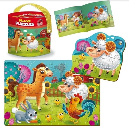 Attēls no Roter Kafer Maxi Puzzle 2w1 Farma RK1080-01