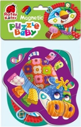 Attēls no Roter Kafer Mikkie magnetyczne puzzle Lew i Hipopotam