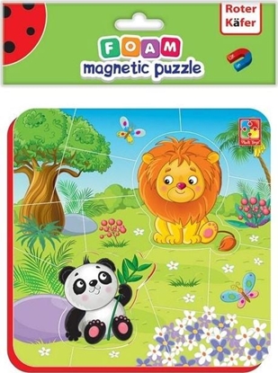 Attēls no Roter Kafer Mikkie magnetyczne puzzle Lew i Panda